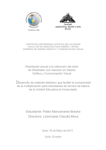 Pablo Manzanares Bracke Directora: Licenciada Claudia Mora