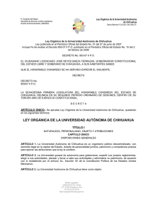 Ley Orgánica de la Universidad Autónoma de Chihuahua