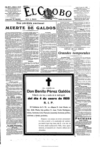 MUERTE DE CALDOS Don Benito Pérez Galdós