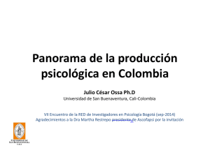 Panorama de la producción psicológica en Colombia