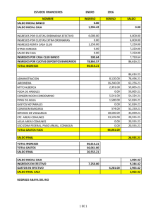 3 financieros ene 2016 - Condominio Rincon de Bugambilias