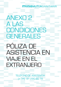 anexo 2 a las condiciones generales póliza de asistencia en