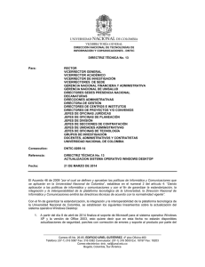 Directriz Técnica No 13 - dntic - Universidad Nacional de Colombia