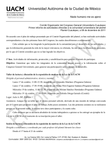 Informe de actividades CGU Cuautepec