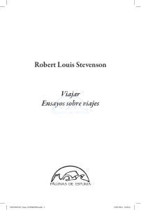 Viajar Ensayos sobre viajes Robert Louis Stevenson