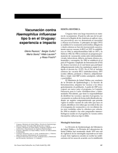 Vacunación contra Haemophilus influenzae tipo b en el Uruguay