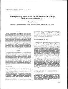 Propagación y atenuación de las ondas de Rayleigh en el océano