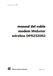 manual del cable modem Webstar wireless DPR2320R2