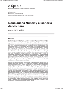 Doña Juana Núñez y el señorío de los Lara