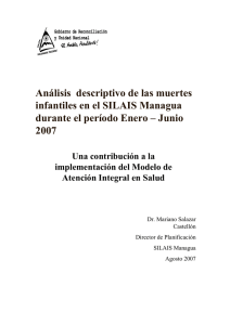 Análisis descriptivo de las muertes infantiles en el SILAIS Managua