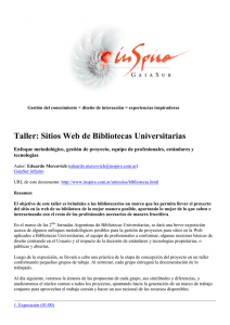 Taller: Sitios Web de Bibliotecas Universitarias