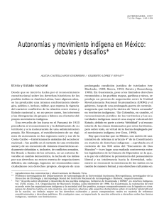 Autonomías y movimiento indígena en México: debates y