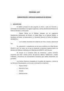 PROGRAMA 121M ADMINISTRACIÓN Y SERVICIOS GENERALES