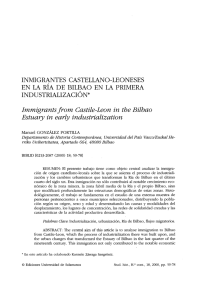 Inmigrantes castellano-leoneses en la Ría de Bilbao en la