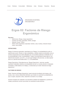 Ergos 02: Factores de Riesgo Ergonómico