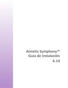 Aimetis Symphony™ Guía de instalación 6