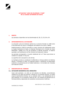 Pliego administrativo - Loma Colmenar (Ceuta)