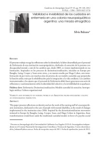 Visibilidad e invisibilidad de los cuidados en enfermer&iacute;a en una