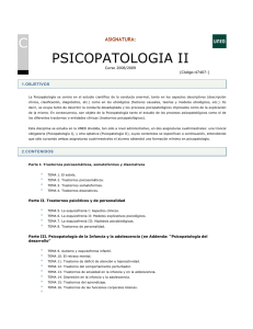 C PSICOPATOLOGIA II - PsiqueUned. Psicología. UNED
