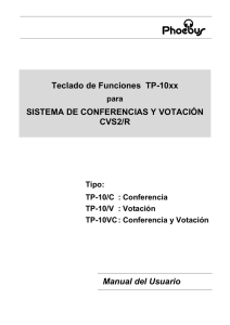 Teclado de Funciones TP-10xx SISTEMA DE