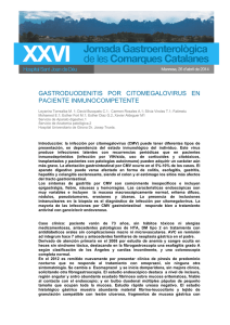 gastroduodenitis por citomegalovirus en paciente