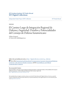 El Camino Largo de IntegraciÃ³n Regional de Defensa y Seguridad