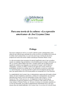 Para una teoría de la cultura: «La expresión americana» de José