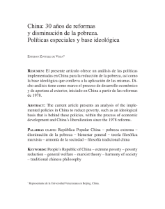 China: 30 años de reformas y disminución de la pobreza. Políticas