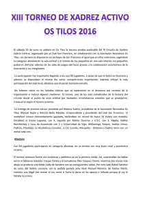 Crónica XIII Torneo Ajedrez Activo Os Tilos 2016.