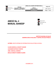 ANEXO No. 4 MANUAL SIANIESP - Instituto Nacional de Salud