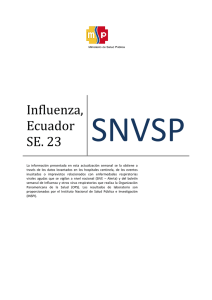 Influenza, Ecuador Se. 15 - Ministerio de Salud Pública