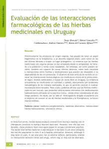 Evaluación de las interacciones farmacológicas de las hierbas