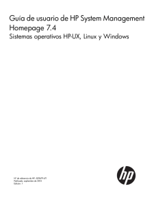 Guía de usuario de HP System Management Homepage 7.4