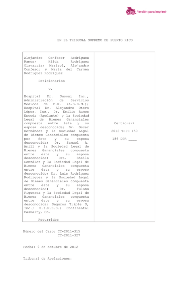 2012 TSPR 150 Portal de la Rama Judicial