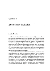 Exclusión e inclusión