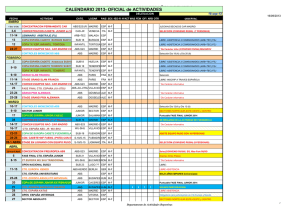 Calendario Oficial 2013 - Real Federación Española de Judo y