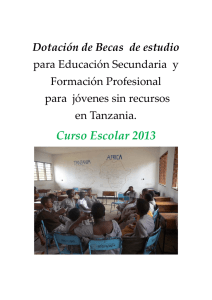 Proyecto 2013 - Educa Tanzania