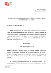 Resolución 26/2013, de 20 de febrero.