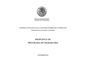 Programa de Trabajo 2014 - Unidad de Evaluación y Control