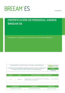 Procedimiento de Certificación de personal Asesor BREEAM ES