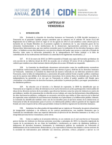 Informe Anual 2014 - Capítulo IV. B Venezuela