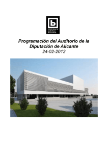 Programación del Auditorio de la Diputación de Alicante 24-02-2012
