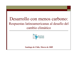 El desafio de cambio climatico para America Latina.