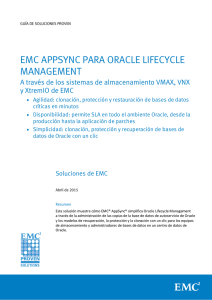 EMC AppSync para Oracle Lifecycle Management
