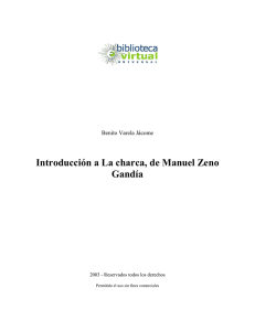 Introducción a La charca, de Manuel Zeno Gandía