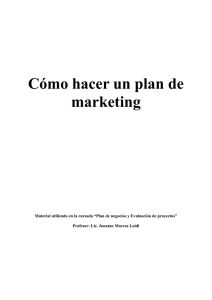 Cómo hacer un plan de marketing