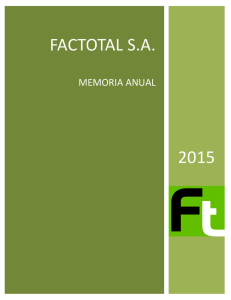 Factotal S.A - FACTOTAL. Factoring