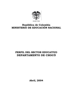 Perfil Educativo Departamental de Chocó