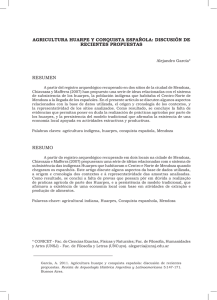 agricultura huarpe y conquista española: discusión de recientes