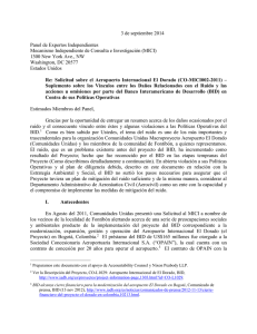 3 de septiembre 2014 Panel de Expertos Independientes